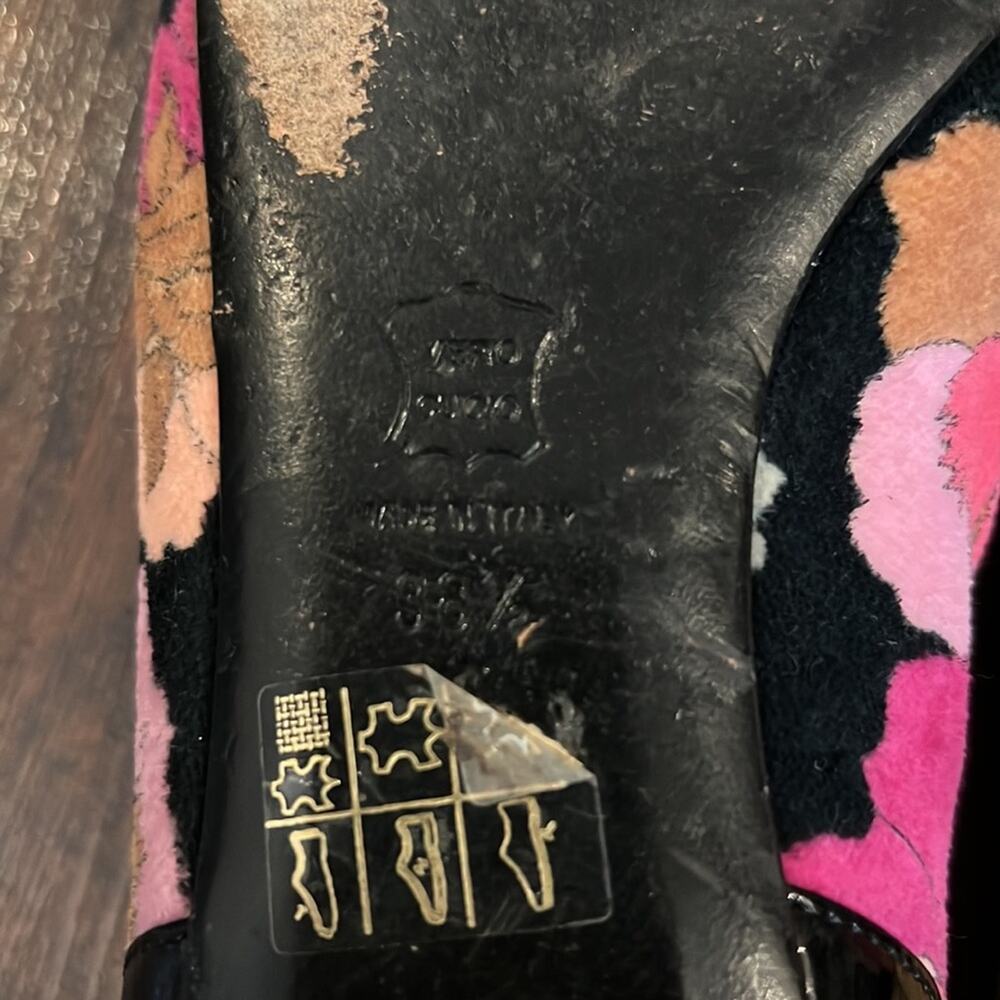 MISSONI Velvet Floral Print Ballet Flats - Size 38.5 - Picture 13 of 15